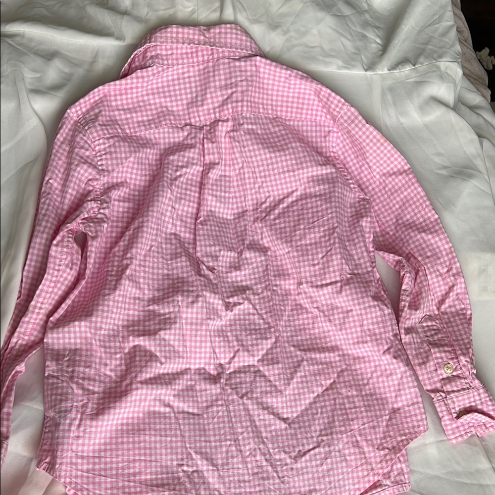 Ralph Lauren Pink Checkered Kids Shirt - Picture 3 of 3